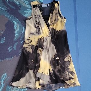 Simply Vera Vera Wang Sheer Sleeveless Faux Wrap Dress